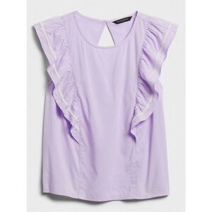 Banana Republic Lilac Ruffle Sleeve Blouse

EMBELLISHED OPEN-BACK TOP